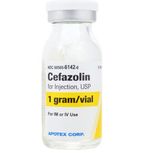 Cefazolin Sodium for injection 1gm  Vial Lot 4K0565A18 Exp 03/27 NDC 60505-6142-0 Apotex Corp