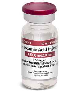 Tranexamic Acid for Injection 1000mg/10mL Vial Lot A000075290  Exp 2/29/2028 NDC 39822-1000-01  XGen Pharmaceuticals DJB, Inc.