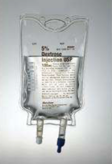 Dextrose 5% Water Injection 100mL  USP Lot P462327  Exp 11/30/2026  NDC 0338-0017-38 Baxter